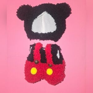 Labubu Mickey Inspired Black and Red Costume